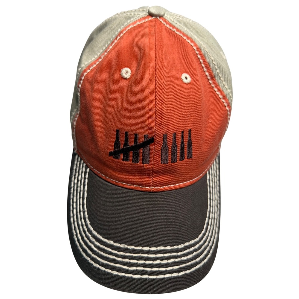 Nine Band Brewing Co Baseball Cap Orange Tan Brown Embroidered Tally Hat OSFM